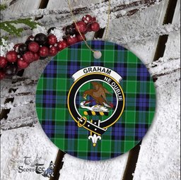 Graham Scottish Clan Plaid Ornament Gift. Christmas Tree Ornament Graham Clan Tartan Ornament Great Christmas Ornaments Gift - Scotstee Shop