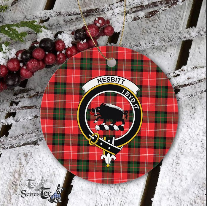 Nesbitt Scottish Clan Plaid Ornament Gift. Christmas Tree Ornament Nesbitt Clan Tartan Ornament Great Christmas Ornaments Gift - Scotstee Shop