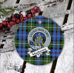 MacKenzie Scottish Clan Badge Plaid Ornament Gift. Christmas Tree Ornament MacKenzie Clan Tartan Ornament Great Christmas Ornaments Gift - Scotstee Shop