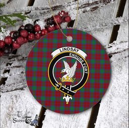 Lindsay Scottish Clan Plaid Ornament Gift. Christmas Tree Ornament Lindsay Clan Tartan Ornament Great Christmas Ornaments Gift - Scotstee Shop