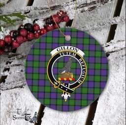 Gillon Scottish Clan Plaid Ornament Gift. Christmas Tree Ornament Gillon Clan Tartan Ornament Great Christmas Ornaments Gift - Scotstee Shop