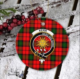 Kerr Scottish Clan Plaid Ornament Gift. Christmas Tree Ornament Kerr Clan Tartan Ornament Great Christmas Ornaments Gift - Scotstee Shop