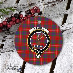 Fraser Of Lovat Scottish Clan Plaid Ornament Gift. Christmas Tree Ornament Fraser Clan Tartan Ornament Great Christmas Ornaments Gift - Scotstee Shop