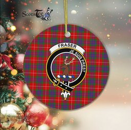 Fraser Of Lovat Scottish Clan Plaid Ornament Gift. Christmas Tree Ornament Fraser Clan Tartan Ornament Great Christmas Ornaments Gift - Scotstee Shop