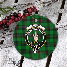 Logie Scottish Clan Plaid Ornament Gift. Christmas Tree Ornament Logie Clan Tartan Ornament Great Christmas Ornaments Gift - Scotstee Shop