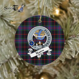 Nairn Scottish Clan Badge Plaid Ornament Gift. Christmas Tree Ornament Nairn Clan Tartan Ornament Great Christmas Ornaments Gift - Scotstee Shop