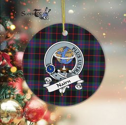 Nairn Scottish Clan Badge Plaid Ornament Gift. Christmas Tree Ornament Nairn Clan Tartan Ornament Great Christmas Ornaments Gift - Scotstee Shop