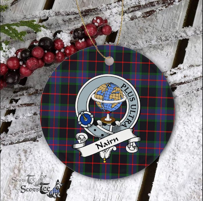 Nairn Scottish Clan Badge Plaid Ornament Gift. Christmas Tree Ornament Nairn Clan Tartan Ornament Great Christmas Ornaments Gift - Scotstee Shop