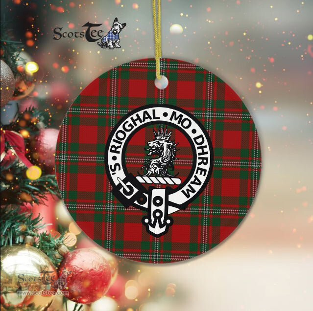 Gregor Scottish Clan Badge Plaid Ornament Gift. Christmas Tree Ornament Gregor Clan Tartan Ornament Great Christmas Ornaments Gift - Scotstee Shop