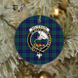 Hutton Scottish Clan Plaid Ornament Gift. Christmas Tree Ornament Hutton Clan Tartan Ornament Great Christmas Ornaments Gift - Scotstee Shop