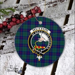 Hutton Scottish Clan Plaid Ornament Gift. Christmas Tree Ornament Hutton Clan Tartan Ornament Great Christmas Ornaments Gift - Scotstee Shop