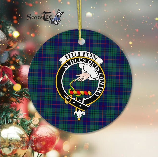 Hutton Scottish Clan Plaid Ornament Gift. Christmas Tree Ornament Hutton Clan Tartan Ornament Great Christmas Ornaments Gift - Scotstee Shop