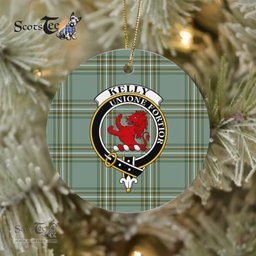 Kelly Scottish Clan Plaid Ornament Gift. Christmas Tree Ornament Kelly Clan Tartan Ornament Great Christmas Ornaments Gift - Scotstee Shop