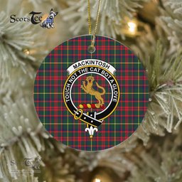 MacKintosh Scottish Clan Plaid Ornament Gift. Christmas Tree Ornament MacKintosh Clan Tartan Ornament Great Christmas Ornaments Gift - Scotstee Shop