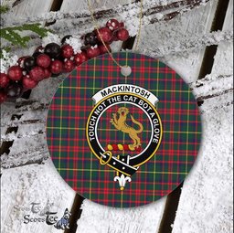 MacKintosh Scottish Clan Plaid Ornament Gift. Christmas Tree Ornament MacKintosh Clan Tartan Ornament Great Christmas Ornaments Gift - Scotstee Shop