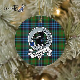 Newlands Scottish Clan Badge Plaid Ornament Gift. Christmas Tree Ornament Newlands Clan Tartan Ornament Great Christmas Ornaments Gift - Scotstee Shop