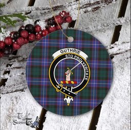 Guthrie Scottish Clan Plaid Ornament Gift. Christmas Tree Ornament Guthrie Clan Tartan Ornament Great Christmas Ornaments Gift - Scotstee Shop