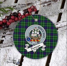 Duncan Scottish Clan Badge Plaid Ornament Gift. Christmas Tree Ornament Duncan Clan Tartan Ornament Great Christmas Ornaments Gift - Scotstee Shop