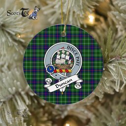 Duncan Scottish Clan Badge Plaid Ornament Gift. Christmas Tree Ornament Duncan Clan Tartan Ornament Great Christmas Ornaments Gift - Scotstee Shop