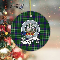 Duncan Scottish Clan Badge Plaid Ornament Gift. Christmas Tree Ornament Duncan Clan Tartan Ornament Great Christmas Ornaments Gift - Scotstee Shop