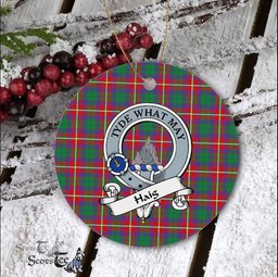Haig Scottish Clan Badge Plaid Ornament Gift. Christmas Tree Ornament Haig Clan Tartan Ornament Great Christmas Ornaments Gift - Scotstee Shop