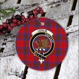 Leslie Earl of Rothes Scottish Clan Plaid Ornament Gift. Christmas Tree Ornament Leslie Earl of Rothes Clan Tartan Ornament Great Christmas Ornaments Gift - Scotstee Shop