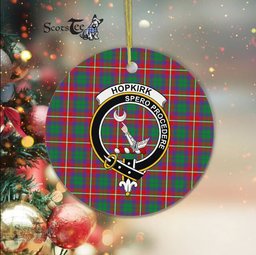 Hopkirk Scottish Clan Plaid Ornament Gift. Christmas Tree Ornament Hopkirk Clan Tartan Ornament Great Christmas Ornaments Gift - Scotstee Shop