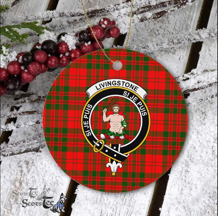 Livingstone Scottish Clan Plaid Ornament Gift. Christmas Tree Ornament Livingstone Clan Tartan Ornament Great Christmas Ornaments Gift - Scotstee Shop