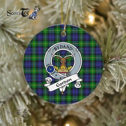 Scotstee Shop - Gordon Scottish Clan Badge Plaid Ornament Gift. Christmas Tree Ornament Gordon Clan Tartan Ornament Great Christmas Ornaments Gift