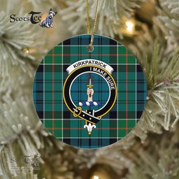 Kirkpatrick Scottish Clan Plaid Ornament Gift. Christmas Tree Ornament Kirkpatrick Clan Tartan Ornament Great Christmas Ornaments Gift - Scotstee Shop