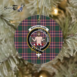MacFarlane Scottish Clan Plaid Ornament Gift. Christmas Tree Ornament MacFarlane Clan Tartan Ornament Great Christmas Ornaments Gift - Scotstee Shop