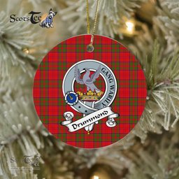 Drummond Scottish Clan Badge Plaid Ornament Gift. Christmas Tree Ornament Drummond Clan Tartan Ornament Great Christmas Ornaments Gift - Scotstee Shop