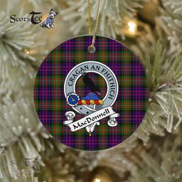 MacDonell of Glengarry Scottish Clan Badge Plaid Ornament Gift. Christmas Tree Ornament MacDonell of Glengarry Clan Tartan Ornament Great Christmas Ornaments Gift - Scotstee Shop
