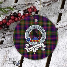 MacDonell of Glengarry Scottish Clan Badge Plaid Ornament Gift. Christmas Tree Ornament MacDonell of Glengarry Clan Tartan Ornament Great Christmas Ornaments Gift - Scotstee Shop