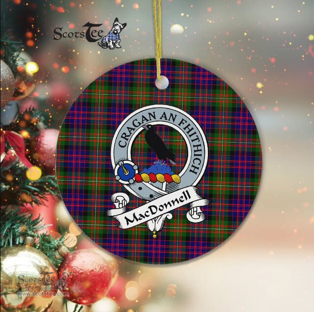 MacDonell of Glengarry Scottish Clan Badge Plaid Ornament Gift. Christmas Tree Ornament MacDonell of Glengarry Clan Tartan Ornament Great Christmas Ornaments Gift - Scotstee Shop