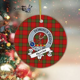 Herries Scottish Clan Badge Plaid Ornament Gift. Christmas Tree Ornament Herries Clan Tartan Ornament Great Christmas Ornaments Gift - Scotstee Shop