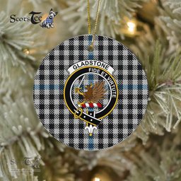 Scotstee Shop - Gladstone Scottish Clan Plaid Ornament Gift. Christmas Tree Ornament Gladstone Clan Tartan Ornament Great Christmas Ornaments Gift