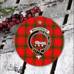 MacDonald of Sleat Scottish Clan Plaid Ornament Gift. Christmas Tree Ornament MacDonald of Sleat Clan Tartan Ornament Great Christmas Ornaments Gift - Scotstee Shop