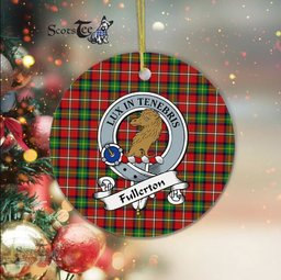Fullerton Scottish Clan Badge Plaid Ornament Gift. Christmas Tree Ornament Fullerton Clan Tartan Ornament Great Christmas Ornaments Gift - Scotstee Shop