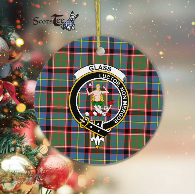 Scotstee Shop - Glass Scottish Clan Plaid Ornament Gift. Christmas Tree Ornament Glass Clan Tartan Ornament Great Christmas Ornaments Gift