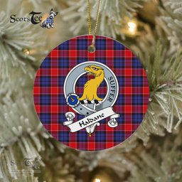 Haldane Scottish Clan Badge Plaid Ornament Gift. Christmas Tree Ornament Haldane Clan Tartan Ornament Great Christmas Ornaments Gift - Scotstee Shop