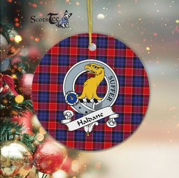 Haldane Scottish Clan Badge Plaid Ornament Gift. Christmas Tree Ornament Haldane Clan Tartan Ornament Great Christmas Ornaments Gift - Scotstee Shop
