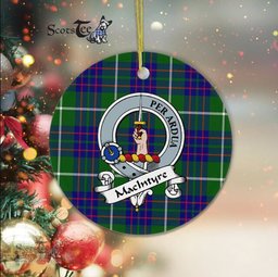 MacIntyre Scottish Clan Badge Plaid Ornament Gift. Christmas Tree Ornament MacIntyre Clan Tartan Ornament Great Christmas Ornaments Gift - Scotstee Shop