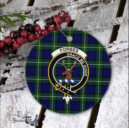 Forbes Scottish Clan Plaid Ornament Gift. Christmas Tree Ornament Forbes Clan Tartan Ornament Great Christmas Ornaments Gift - Scotstee Shop