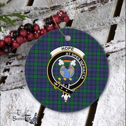 Hope Scottish Clan Plaid Ornament Gift. Christmas Tree Ornament Hope Clan Tartan Ornament Great Christmas Ornaments Gift - Scotstee Shop