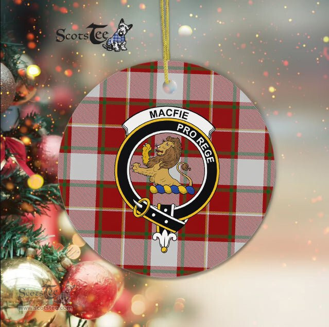 MacFie Scottish Clan Plaid Ornament Gift. Christmas Tree Ornament MacFie Clan Tartan Ornament Great Christmas Ornaments Gift - Scotstee Shop