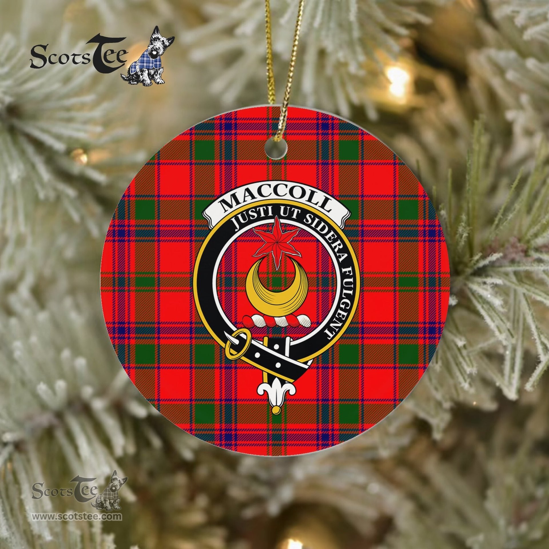 MacColl Scottish Clan Plaid Ornament Gift. Christmas Tree Ornament MacColl Clan Tartan Ornament Great Christmas Ornaments Gift - Scotstee Shop