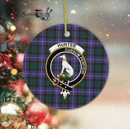 Hunter Scottish Clan Plaid Ornament Gift. Christmas Tree Ornament Hunter Clan Tartan Ornament Great Christmas Ornaments Gift - Scotstee Shop