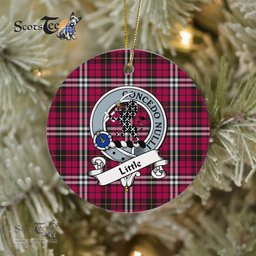 Little Scottish Clan Badge Plaid Ornament Gift. Christmas Tree Ornament Little Clan Tartan Ornament Great Christmas Ornaments Gift - Scotstee Shop