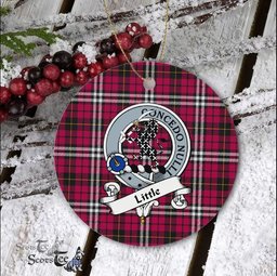 Little Scottish Clan Badge Plaid Ornament Gift. Christmas Tree Ornament Little Clan Tartan Ornament Great Christmas Ornaments Gift - Scotstee Shop